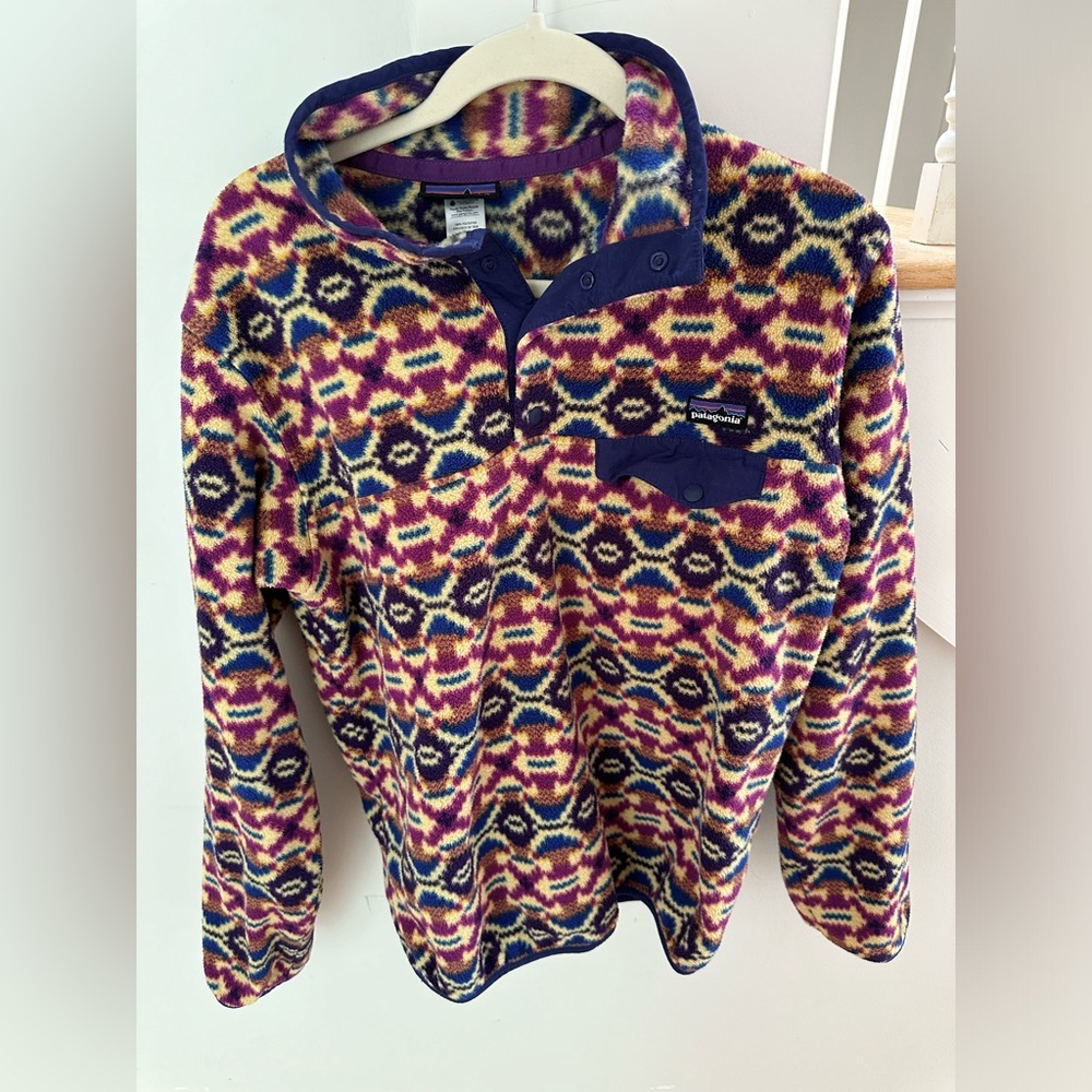 Vintage Patterned Patagonia Synchilla Snap-T Pullover Fleece